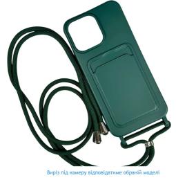 Чохол-накладка Infinity Colorful Pocket Strap with strap для Samsung A35 Green