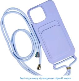 Чохол-накладка Infinity Colorful Pocket Strap with strap для Samsung A55 Purple