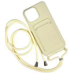 Чохол-накладка Infinity Colorful Pocket Strap with strap для iPhone 16 Pro Milky White