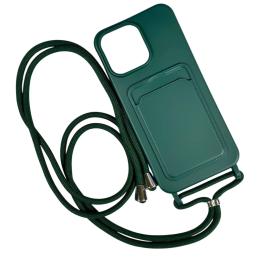 Чохол-накладка Infinity Colorful Pocket Strap with strap для iPhone 16 Pro Green