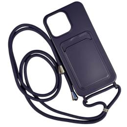 Чохол-накладка Infinity Colorful Pocket Strap with strap для iPhone 16 Pro Max Violet