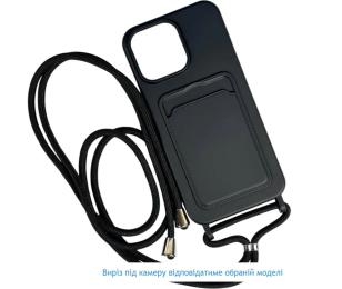 Чохол-накладка Infinity Colorful Pocket Strap with strap для Samsung A16 Black