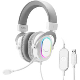Накладні навушники Fifine H6 AmpliGame RGB 7.1 White (H6W)
