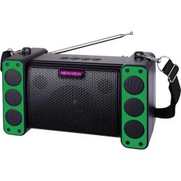 Акустика портативна NEWVEW NV-9172 Solar Panel/BT/USB/TF/FM Green (NWVW-NV-9172-GN)