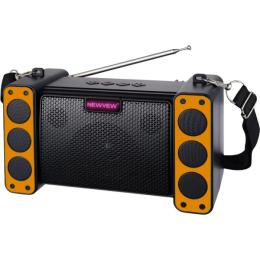 Акустика портативна NEWVEW NV-9172 Solar Panel/BT/USB/TF/FM Orange (NWVW-NV-9172-OR)