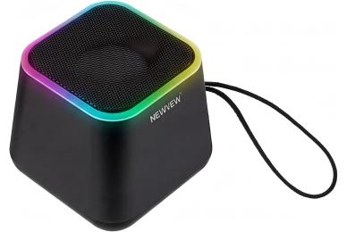 Акустика портативна NEWVEW NV-9203 RGB/BT/USB/TF/FM Black (NWVW-NV-9203-BK)