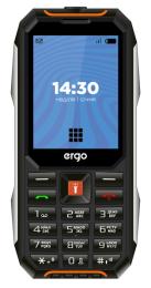 Кнопковий телефон Ergo E283 Dual Sim Black Orange
