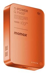 Зовнішній портативний акумулятор Momax IP168Q22M 10000MAH Solar Orange