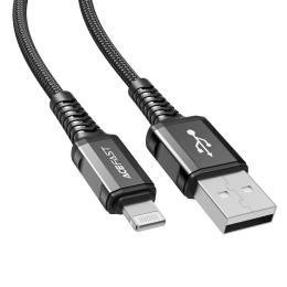 Дата-кабель Acefast AFC1-02 1.2m USB(тато) - Lightning(тато) Black