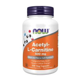 Жироспалювач Now Acetyl-L-Carnitine 500 (200 veg caps) (07825-01)