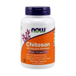 Жироспалювач Now Chitosan 500 mg plus Chromium (120 veg caps) (09110-01)