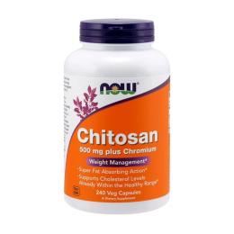 Жироспалювач Now Chitosan 500 mg plus Chromium (240 veg caps) (10460-01)