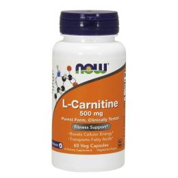 Жироспалювач Now L-Carnitine 500 mg (60 veg caps) (08006-01)