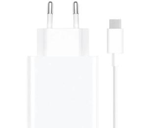 Мережевий зарядний пристрій для телефона Xiaomi (BHR9465EU) White 67W HyperCharge Combo (Type-A)