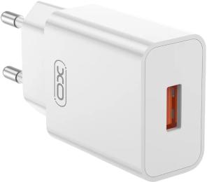 Адаптер живлення для телефона XO L127 White QC18W USB-A