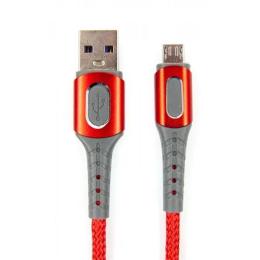 Дата-кабель DENGOS NTK-M-LP-RED USB (тато) - microUSB (тато) 1m Red