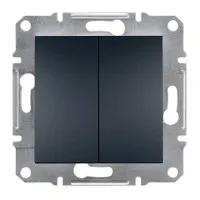 Вимикач Schneider Electric Asfora EPH0300171 Anthracite 2-клавішний