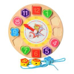 Деревяна іграшка Limo Toy Годинник рамка вкладиш, зі шнурівкою, 18 см (Тигр) (MD 1270)