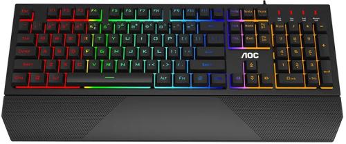 Клавіатура AOC GK200 Black (GK200D32R) Gaming Rainbow LED USB (ENG/RU)
