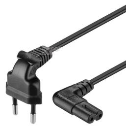 Кабель живлення Voltronic 1.2 m, 0.5 mm, PC-184/2 CEE7/16-C7 2 pin Black (для побутової техніки), 90 OEM Q50