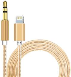 Аудіо-кабель VALUE AUX Lightning(тато)3 pin mini-jack 3.5(тато), 1m Gold