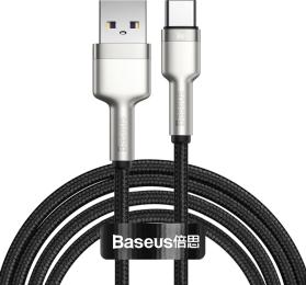 Дата-кабель Baseus CAKF000201 USB (тато) - USB Type-C (тато) 2m Black 66 W