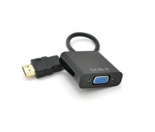 Перехідник VEGGIEG H-V1B HDMI (тато)  -  VGA (мама) 25cm Black