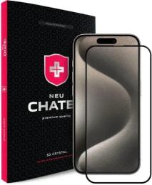 Захисне скло Neu Chatel Corning Gorilla Glass with Mesh for iPhone 15 Pro Front Black