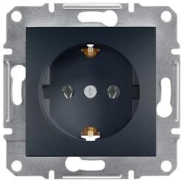 Розетка Schneider Electric EPH2900171 з заземленням та кришкою