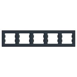 Рамка для вимикачів Schneider Electric Asfora EPH5800571 Anthracite пятірна, горизонтальна