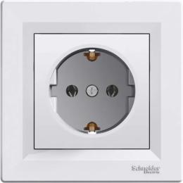 Розетка Schneider Electric Asfora EPH2900121 White із заземленням