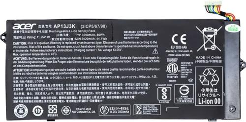 Акумулятор до ноутбука PowerPlant NB410408 Acer Chromebook C720 AP13J3K 11.25 V 45 Wh (original)