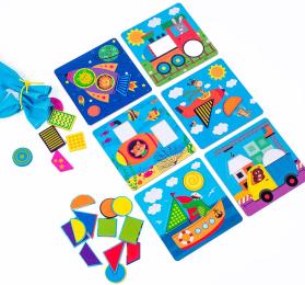 Деревяна іграшка Vladi Toys Транспорт мозаїка (укр) (ZB2002-06)