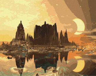 Картина за номерами Идейка 40х50 см KHO2853 Золоте місто