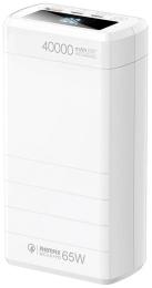Зовнішній портативний акумулятор Remax Dinba 60000mAh White QC + PD 65W (RPP-310) (Уцінений)