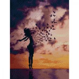 Алмазна мозаїка STRATEG 30х40 см HX070 Вільна душа