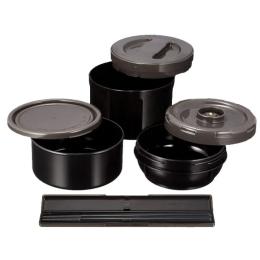 Набір для ланчу Zojirushi SL-GH18BA (3 контейнера + палички), чорний