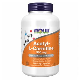 Жироспалювач Now Foods Acetyl L-Carnitine 500mg - 200 vcaps (2022-10-0652)