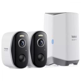 Камера відеонагляду Baseus Security 2K N1 Plus Outdoor White набір (2 шт)