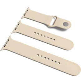 Ремінець для смарт-годинника EpiK для Apple Watch Sport Band 38/40 (S/M &amp; M/L) 3pcs Бежевый/Antigue White (631 Beige