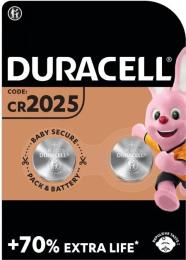Батарейка Duracell DL2025/CR2025 2 шт, спеціальна літієва, таблетка