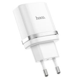 Адаптер живлення для телефона Hoco C12Q Smart White (QC3.0 1USB/3A )