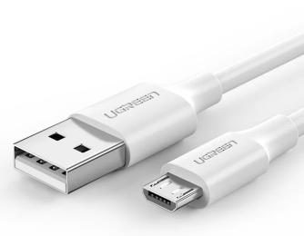 Дата-кабель Ugreen US289 1m USB(тато) - microUSB(тато) White