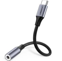 Перехідник Ugreen USB Type C(тато) - 3.5mm mini jack(мама) Gray