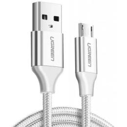 Дата-кабель Ugreen 60151 1m USB(тато) - microUSB(тато) White