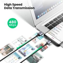 Дата-кабель Ugreen 60148 2m USB(тато) - microUSB(тато) Black