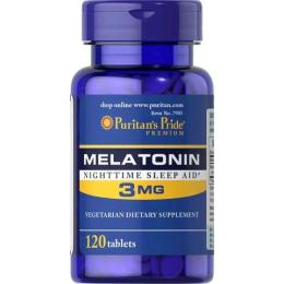 Амінокислота Puritans Pride Melatonin 3mg - 120 tab (100-90-1512755-20)