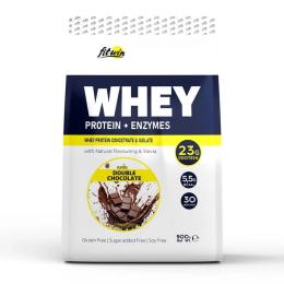 Протеїн FitWin Whey Protein + Enzymes (900 g, double chocolate) (23345-03)