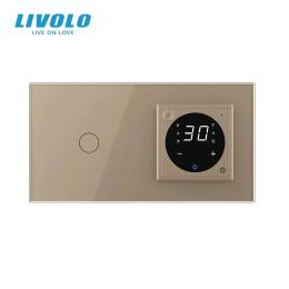Терморегулятор LIVOLO VL-C7FC1Z2/FCQ1Z2-4AP Gold