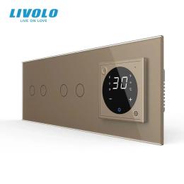 Терморегулятор LIVOLO VL-C7FC2SZ2/FCQ1Z2/FCQ1Z2-6AP Gold